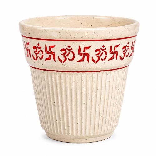 Om ceramic pot 